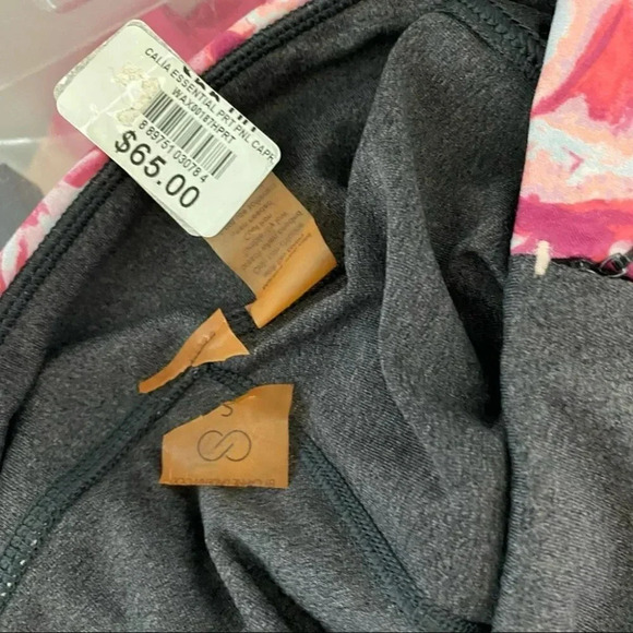 Calia Essential print S gray & pink capri leggings - Picture 4 of 7